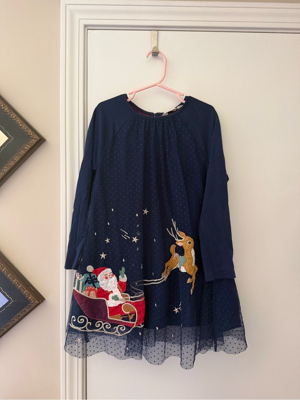 Boden Navy Girls Holiday Tulle Dress